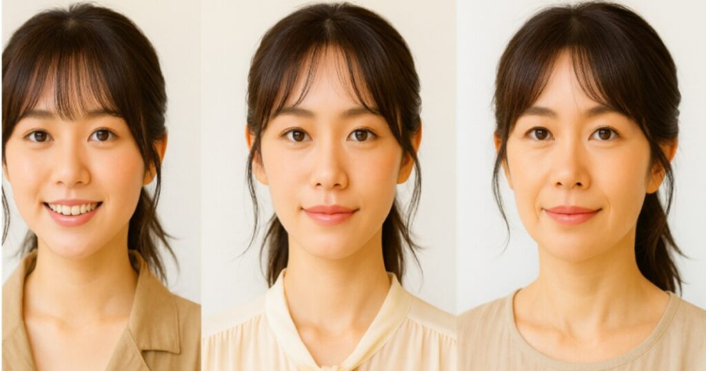 顔型別ウルフポニーテール｜丸顔・面長・ベース型の似合わせテク]