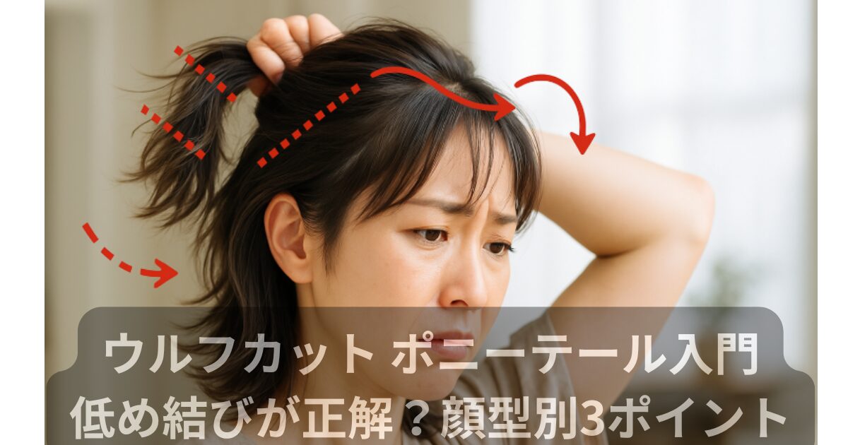 ウルフカット ポニーテール入門：低め結びが正解？顔型別3ポイント