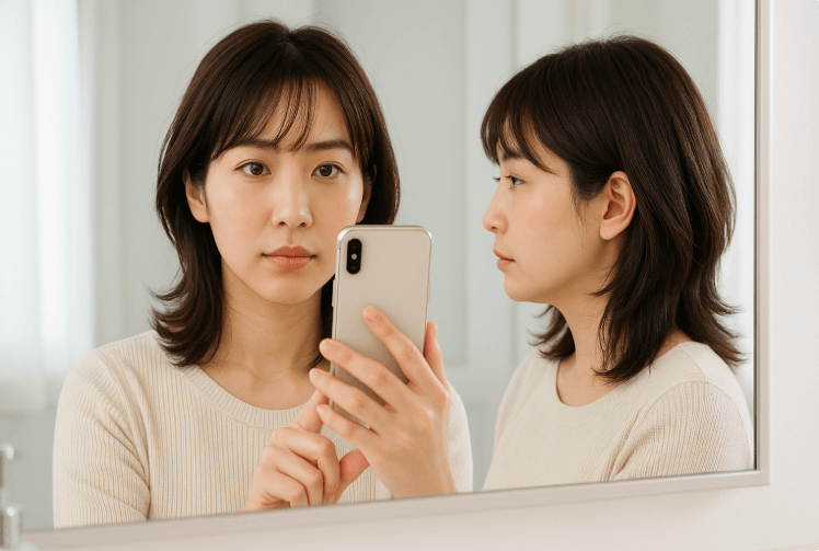 ウルフカットが似合うか診断でセルフチェック