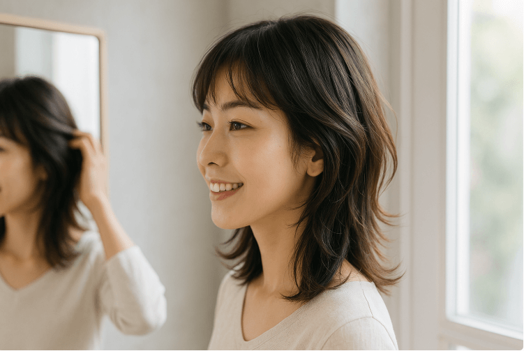 朝5分で完成！簡単ウルフセット術1