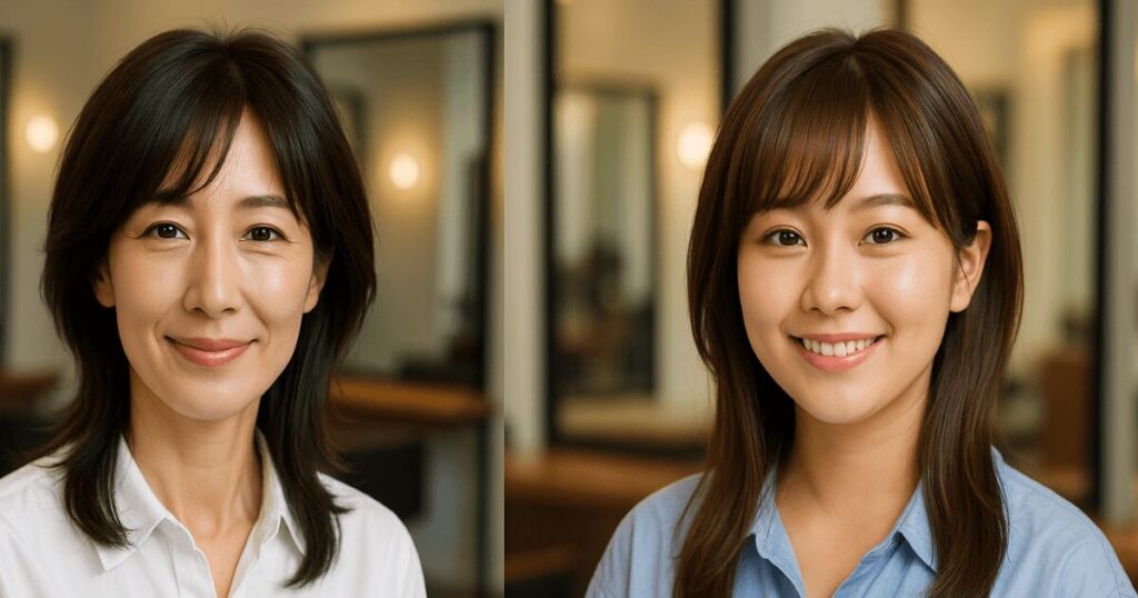面長や丸顔など顔型別の影響の出方