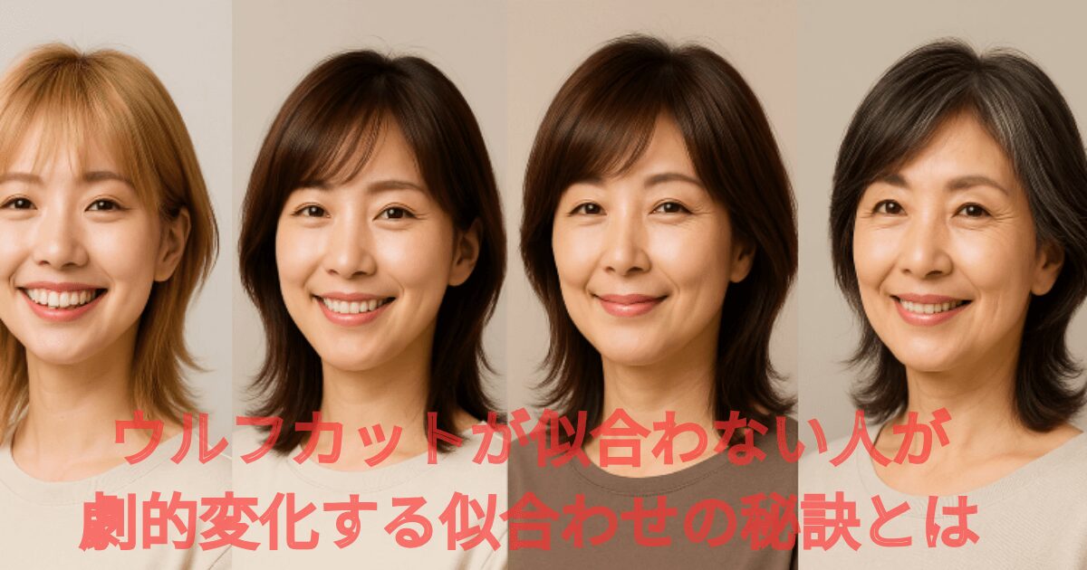 ウルフカットが似合わない人が劇的変化する似合わせの秘訣とは