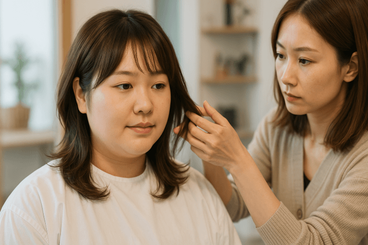 ウルフカット太ってる人でも似合う？バランスの取り方