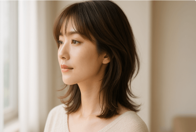 女性に似合うウルフカットの顔立ちと雰囲気