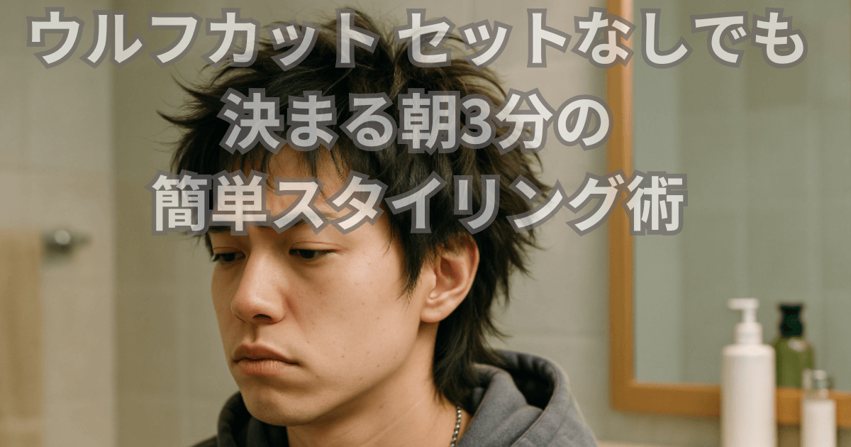 ウルフカット セットなしでも決まる朝3分の 簡単スタイリング術